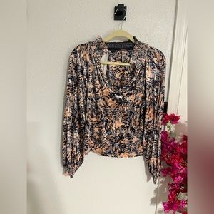 Free People | Velvet Popped Collar Top